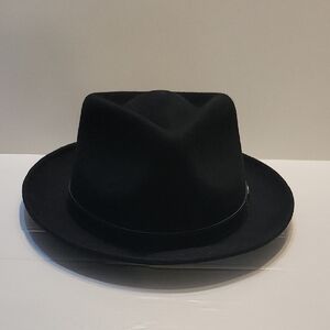 Stetson 100% Wool Felt Prof Hat in Black